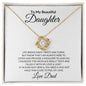 Lean On Me Love Knot Necklace From Dad - A Gift of Enduring Support for Your Daughter