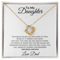 "Cherished Wisdom Love Knot Necklace: From Dad to Daughter"