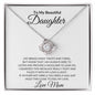 Lean On Me Love Knot Necklace - A Gift of Enduring Support for Your Daughter