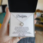 "Unyielding Spirit Love Knot Necklace: A Message from Dad"