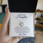 Lean On Me Love Knot Necklace From Dad - A Gift of Enduring Support for Your Daughter