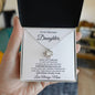Incredible Blessed Daughter Love knot necklace