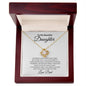 Lean On Me Love Knot Necklace From Dad - A Gift of Enduring Support for Your Daughter