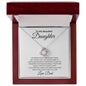 Lean On Me Love Knot Necklace From Dad - A Gift of Enduring Support for Your Daughter
