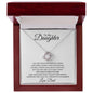 "Unyielding Spirit Love Knot Necklace: A Message from Dad"