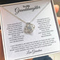 To My Granddaughter - I Love You, and SO Proud of you - Love Knot Necklace