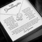 To My Granddaughter - I Love You, and SO Proud of you - Love Knot Necklace