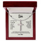 My Son | Believe In Yourself - Stainless Steel Cross