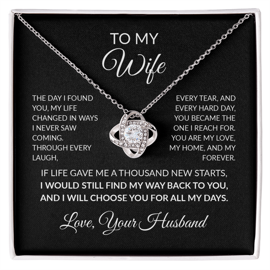 Anniversary gift for wife from husband with romantic message card saying I would still choose you