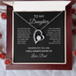 To My Daughter Necklace From Dad – I Will Always Show Up – Christmas Gift For Daughter From Dad With Message Card