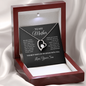 To My Mother Necklace From Son – Forever Love Heart Necklace With Message Card – Sentimental Gift for Mom From Son – Birthday, Mother's Day, Christmas Keepsake