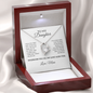 To My Daughter Necklace From Mom – Wherever You Go, My Love Goes Too | Forever Love Heart Pendant With Message Card | Keepsake Gift For Daughter