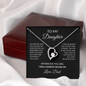 To My Daughter Necklace From Dad – I Will Always Show Up – Christmas Gift For Daughter From Dad With Message Card