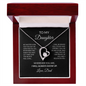 To My Daughter Necklace From Dad – I Will Always Show Up – Christmas Gift For Daughter From Dad With Message Card