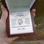 To My Daughter Necklace From Mom – Wherever You Go, My Love Goes Too | Forever Love Heart Pendant With Message Card | Keepsake Gift For Daughter