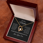 To My Mother Necklace From Son – Forever Love Heart Necklace With Message Card – Sentimental Gift for Mom From Son – Birthday, Mother's Day, Christmas Keepsake