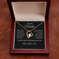 To My Mother Necklace From Son – Forever Love Heart Necklace With Message Card – Sentimental Gift for Mom From Son – Birthday, Mother's Day, Christmas Keepsake