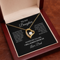 To My Daughter Necklace From Dad – I Will Always Show Up – Christmas Gift For Daughter From Dad With Message Card