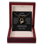To My Daughter Necklace From Dad – I Will Always Show Up – Christmas Gift For Daughter From Dad With Message Card