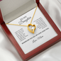 To My Daughter Necklace From Mom – Wherever You Go, My Love Goes Too | Forever Love Heart Pendant With Message Card | Keepsake Gift For Daughter