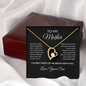 To My Mother Necklace From Son – Forever Love Heart Necklace With Message Card – Sentimental Gift for Mom From Son – Birthday, Mother's Day, Christmas Keepsake