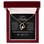 To My Mother Necklace From Son – Forever Love Heart Necklace With Message Card – Sentimental Gift for Mom From Son – Birthday, Mother's Day, Christmas Keepsake