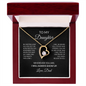 To My Daughter Necklace From Dad – I Will Always Show Up – Christmas Gift For Daughter From Dad With Message Card