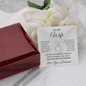 To My Wife message card with a red gift box and white roses