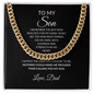 To My Son Cuban Link Necklace | Meaningful Gift from Dad