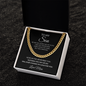 To My Son Necklace From Mom – Even When We Don't See Eye to Eye | Cuban Link Chain With Message Card