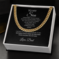 To My Son Cuban Link Necklace | Meaningful Gift from Dad