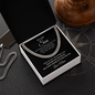 To My Son Necklace From Mom – Even When We Don't See Eye to Eye | Cuban Link Chain With Message Card