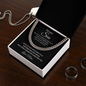 To My Son Necklace From Mom – Even When We Don't See Eye to Eye | Cuban Link Chain With Message Card