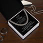 To My Son Necklace From Mom – Even When We Don't See Eye to Eye | Cuban Link Chain With Message Card