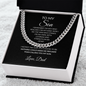 To My Son Cuban Link Necklace | Meaningful Gift from Dad
