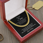 To My Son Necklace From Mom – Even When We Don't See Eye to Eye | Cuban Link Chain With Message Card