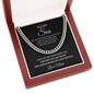To My Son Necklace From Mom – Even When We Don't See Eye to Eye | Cuban Link Chain With Message Card