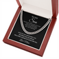 To My Son Necklace From Mom – Even When We Don't See Eye to Eye | Cuban Link Chain With Message Card