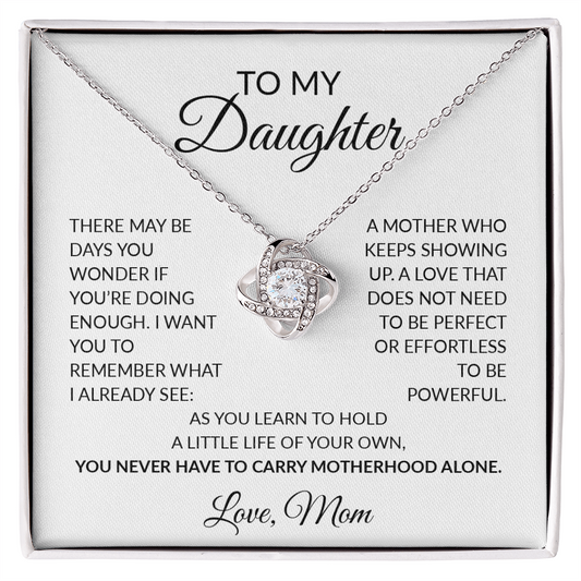 As You Become A Mother - Love Knot Necklace