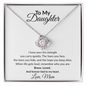 To My Daughter - Before Life Gets Loud Love Knot Necklace