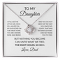To My Daughter – The Knot Holds. So Do I. | Love Knot Necklace from Dad