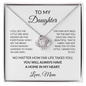 Gift for Daughter from Mom – Love Knot Necklace | You Will Always Have a Home in My Heart