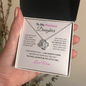 To My Precious Daughter Necklace From Mom – Love Knot Pendant With Message Card – Always My Little Girl Keepsake