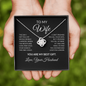 To My Wife Necklace From Husband – You Are My Best Gift – Heart Necklace With Message Card – Christmas Gift for Wife, Anniversary, Birthday