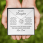 To My Daughter – You Can Always Come Home Love Knot Necklace From Dad