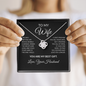 To My Wife Necklace From Husband – You Are My Best Gift – Heart Necklace With Message Card – Christmas Gift for Wife, Anniversary, Birthday
