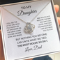 To My Daughter – The Knot Holds. So Do I. | Love Knot Necklace from Dad