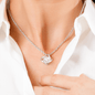 To My Beautiful  Daughter Necklace From Mom – Love Knot Pendant With Message Card – Braver Than You Know Gift for Daughter