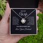 To My Wife Necklace From Husband – You Are My Best Gift – Heart Necklace With Message Card – Christmas Gift for Wife, Anniversary, Birthday