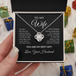 To My Wife Necklace From Husband – You Are My Best Gift – Heart Necklace With Message Card – Christmas Gift for Wife, Anniversary, Birthday